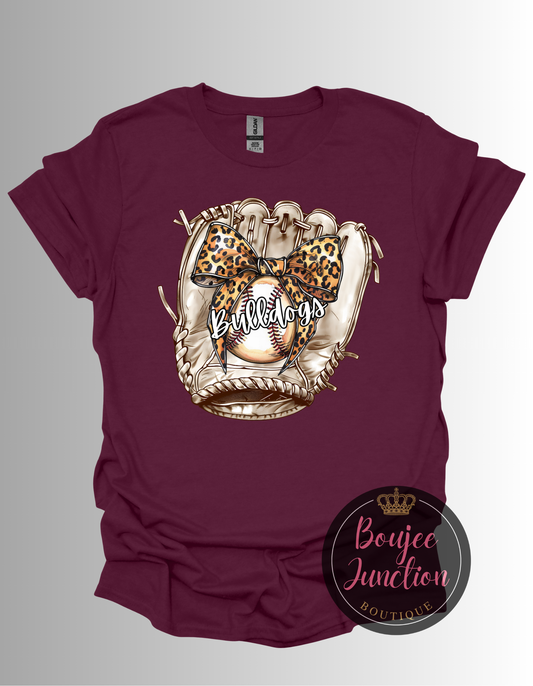 Retro Bulldogs Baseball Glove Transfer
