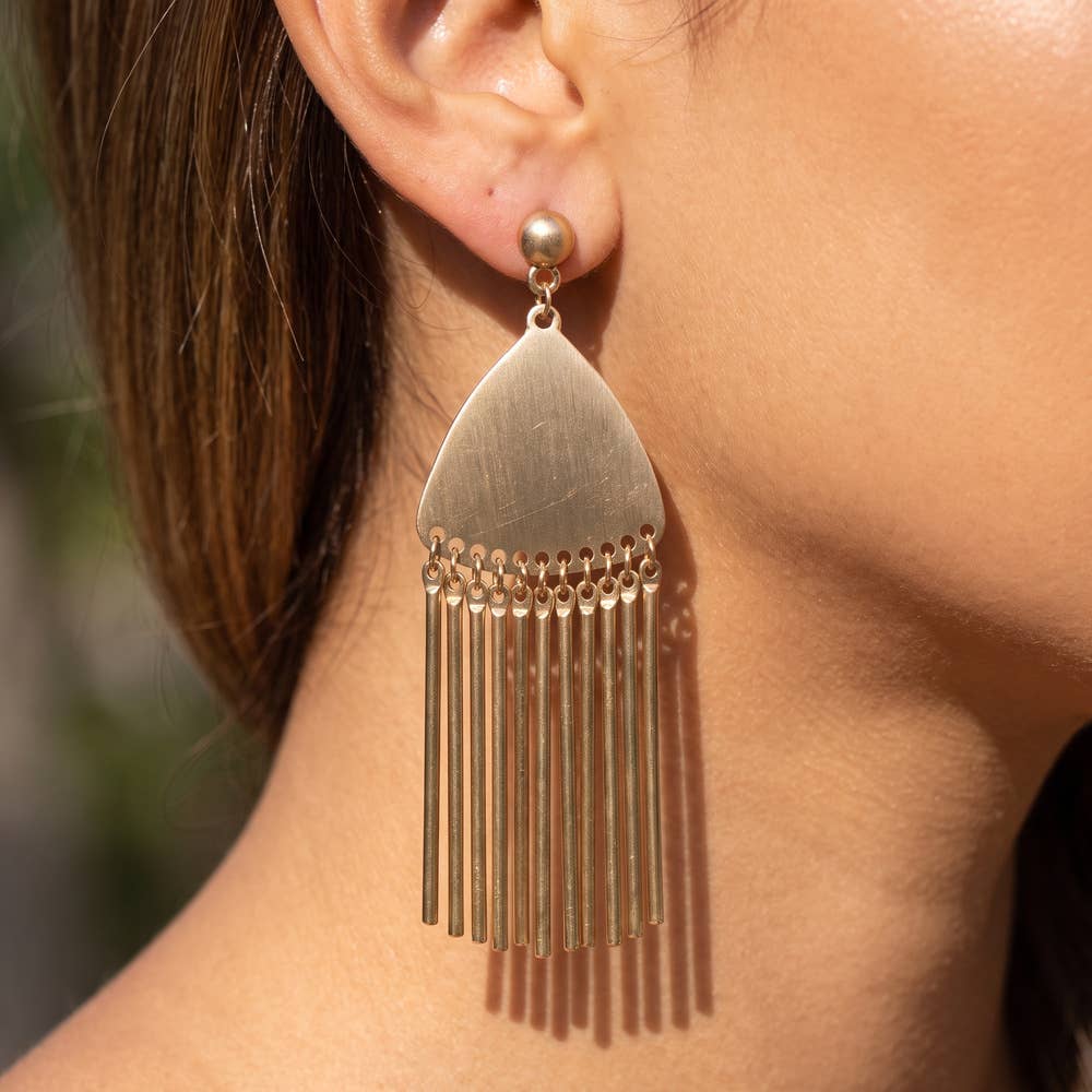 Statement Fringe Drop Earrings
