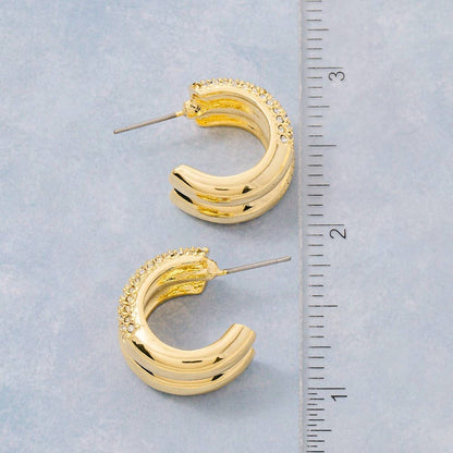 Double Row Hoop Earrings