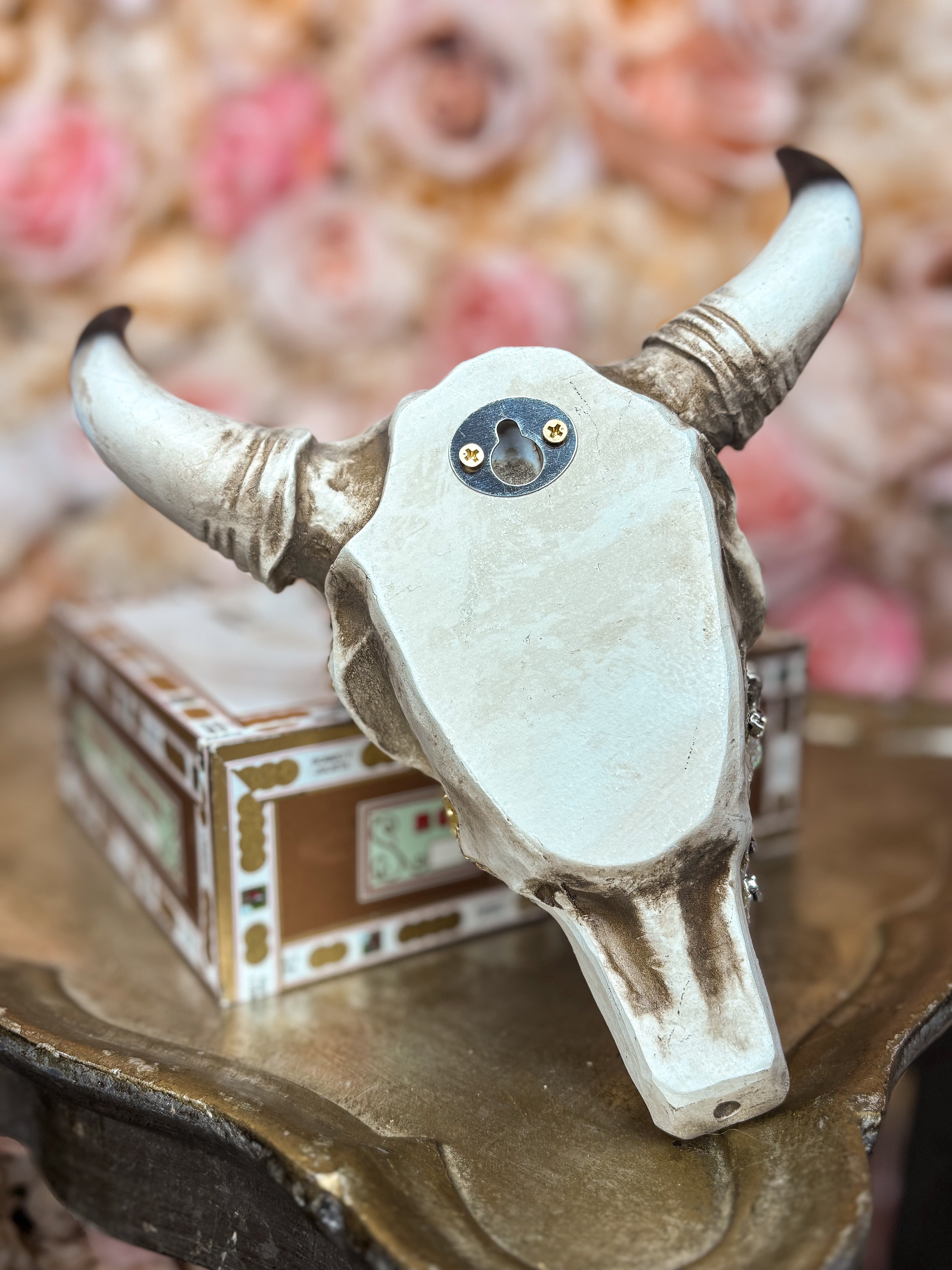 Blush & Gold Glam Wall Skull