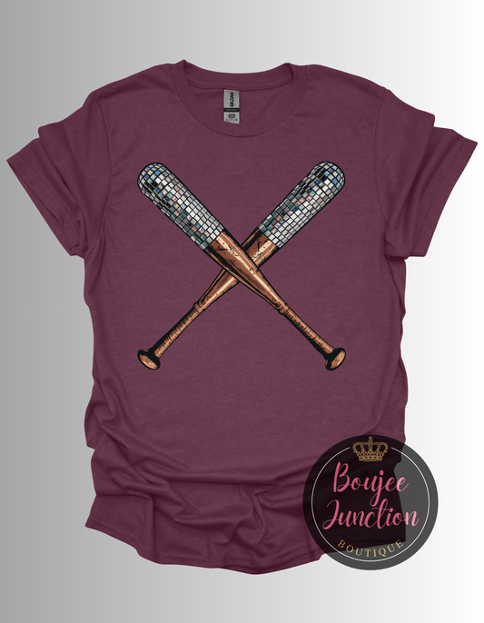 Disco Ball Baseball Bat Transfer