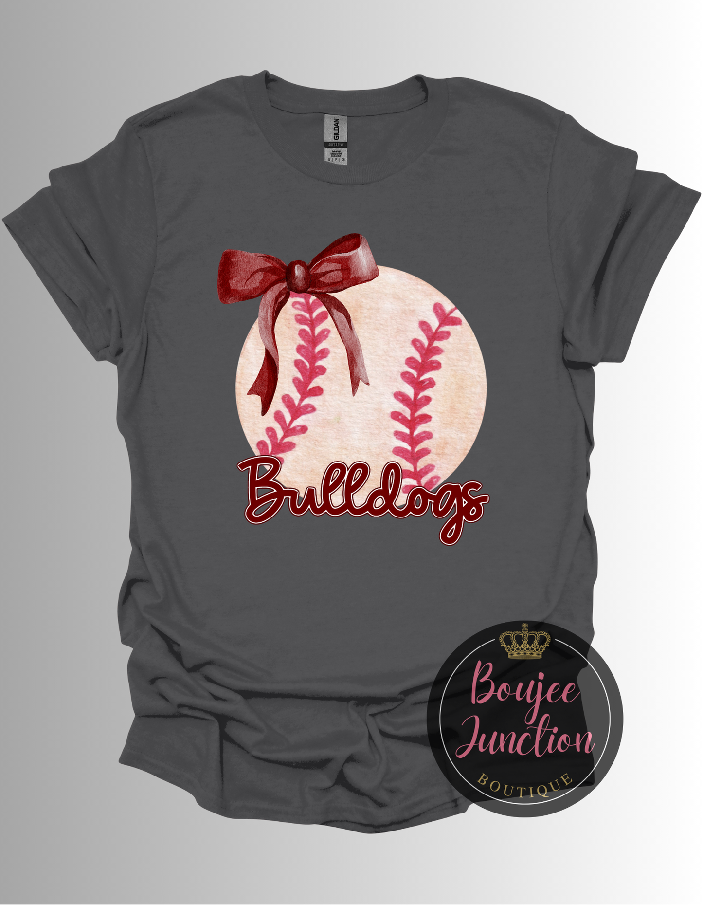 Bulldog & Bows Baseball Tee