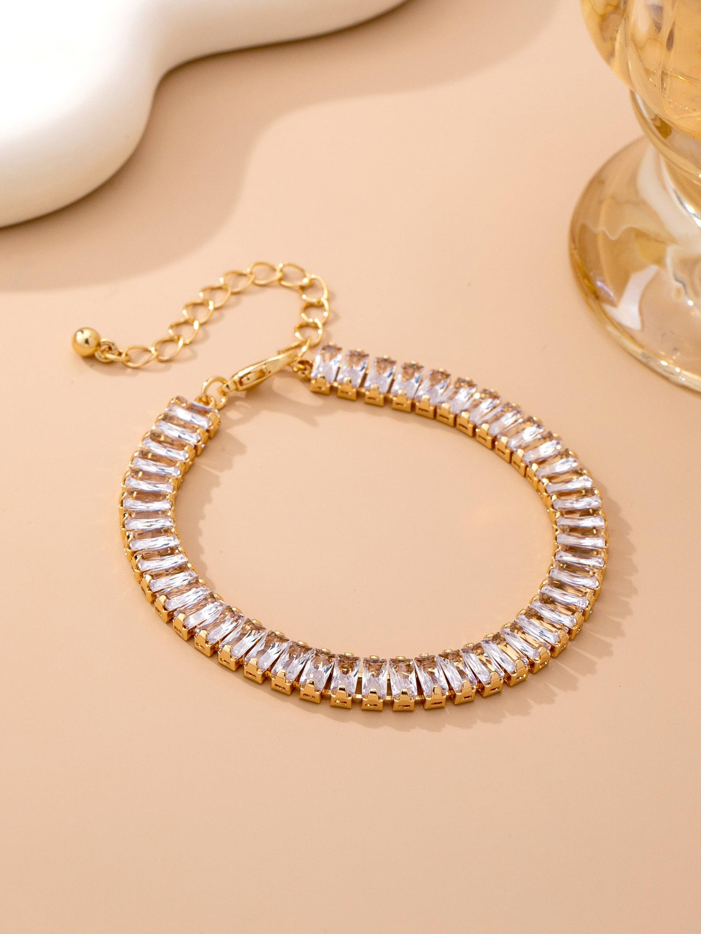 Baguette Crystal Tennis Bracelet
