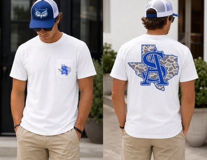Men’s Camo School Spirit Pocket Tee