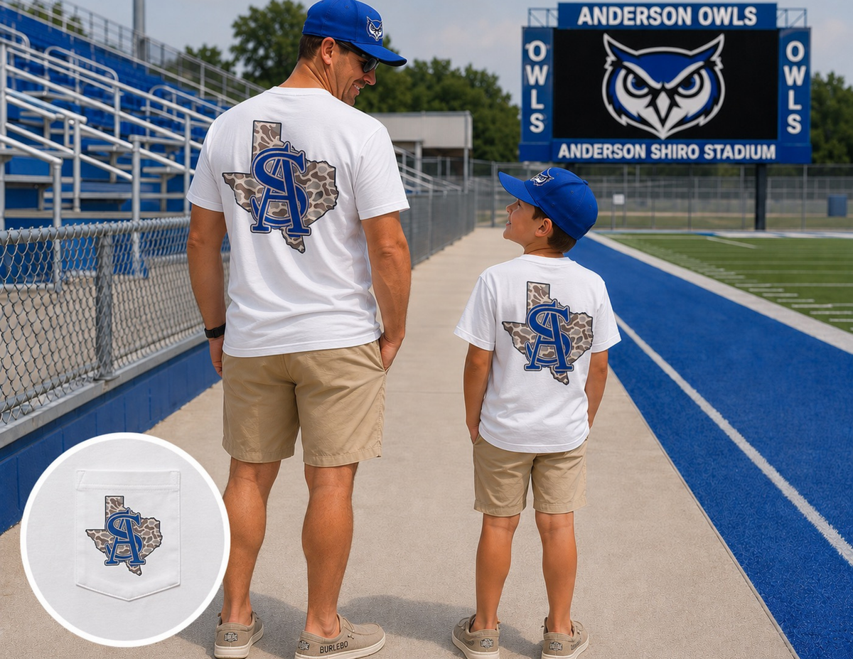 Custom Camo School Spirit Pocket Tee