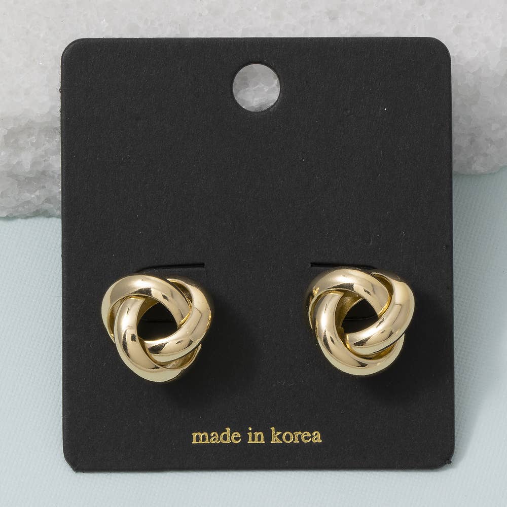 Interlocking Knot Stud Earrings
