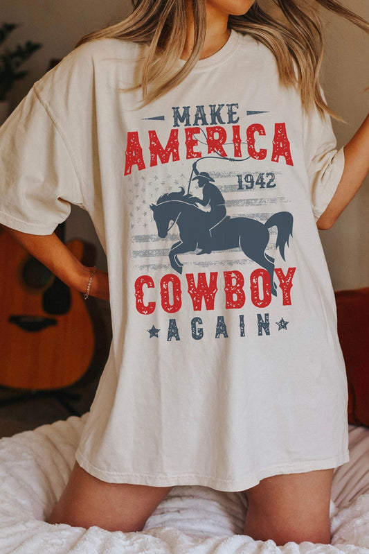 AMERICA COWBOY Graphic Western Tee