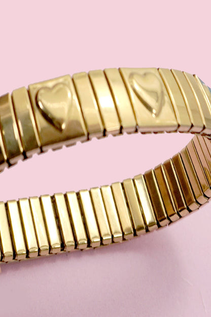 18K Stainless Steel Heart Bracelet