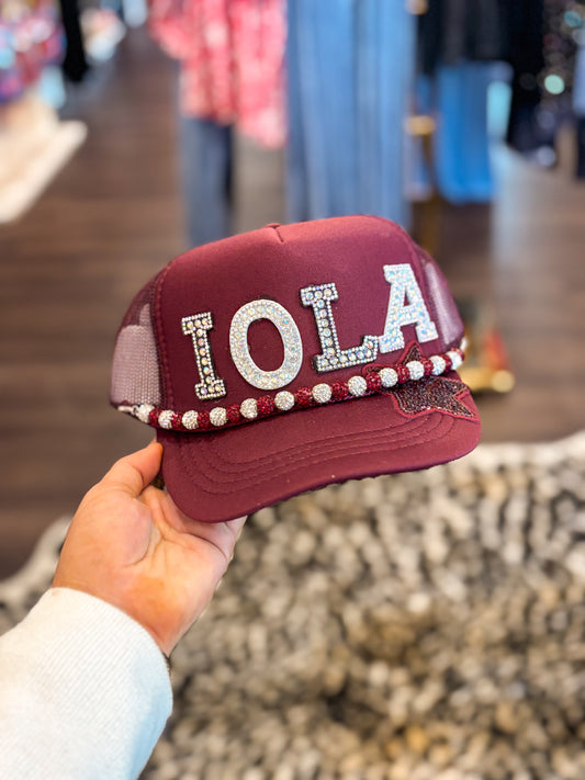 IOLA Trucker Hat with Hat Chain