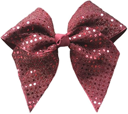 Maroon Sequin Bow