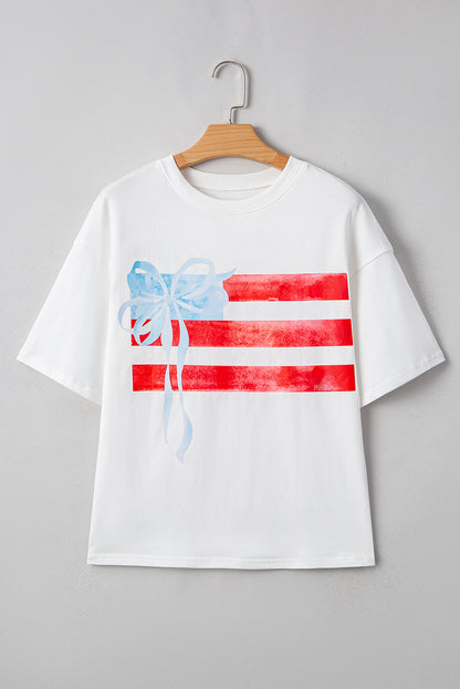 White Flag Bow Graphic Tee