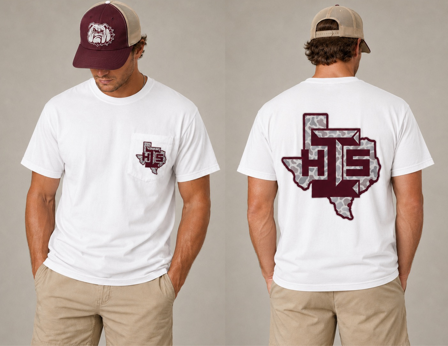 Men’s Camo School Spirit Pocket Tee