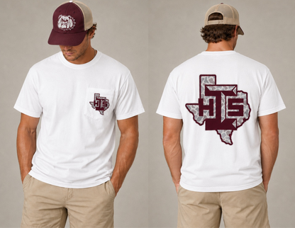 Men’s Camo School Spirit Pocket Tee