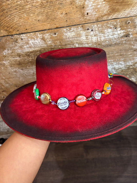 Handmade Vintage Soda Bottle Cap Hat Band