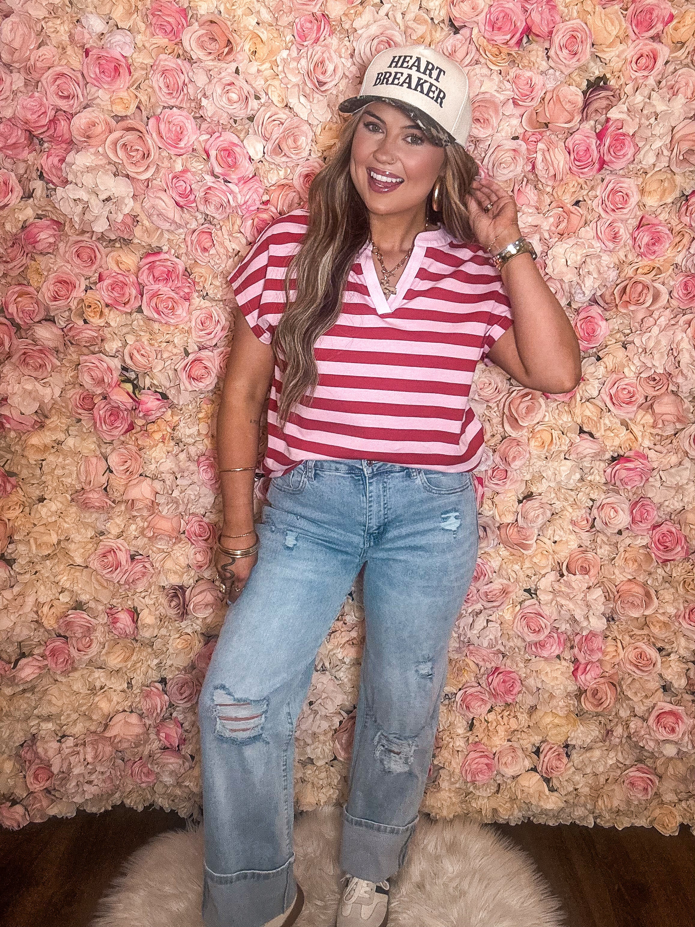 Cherry Blossom Stripe Tee