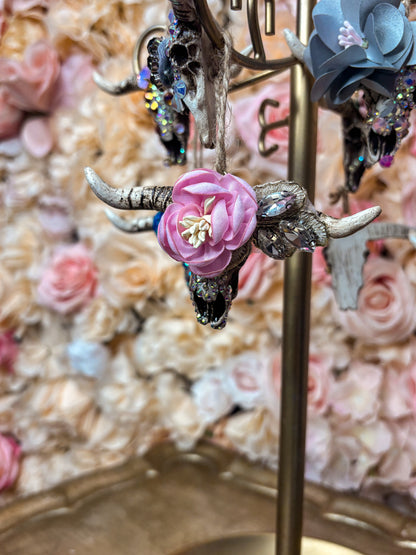 Blush Prairie Mini Cow Skull