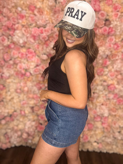 Coastal Blue Wrap Denim Skort