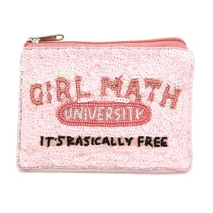 Girl Math University Coin Purse