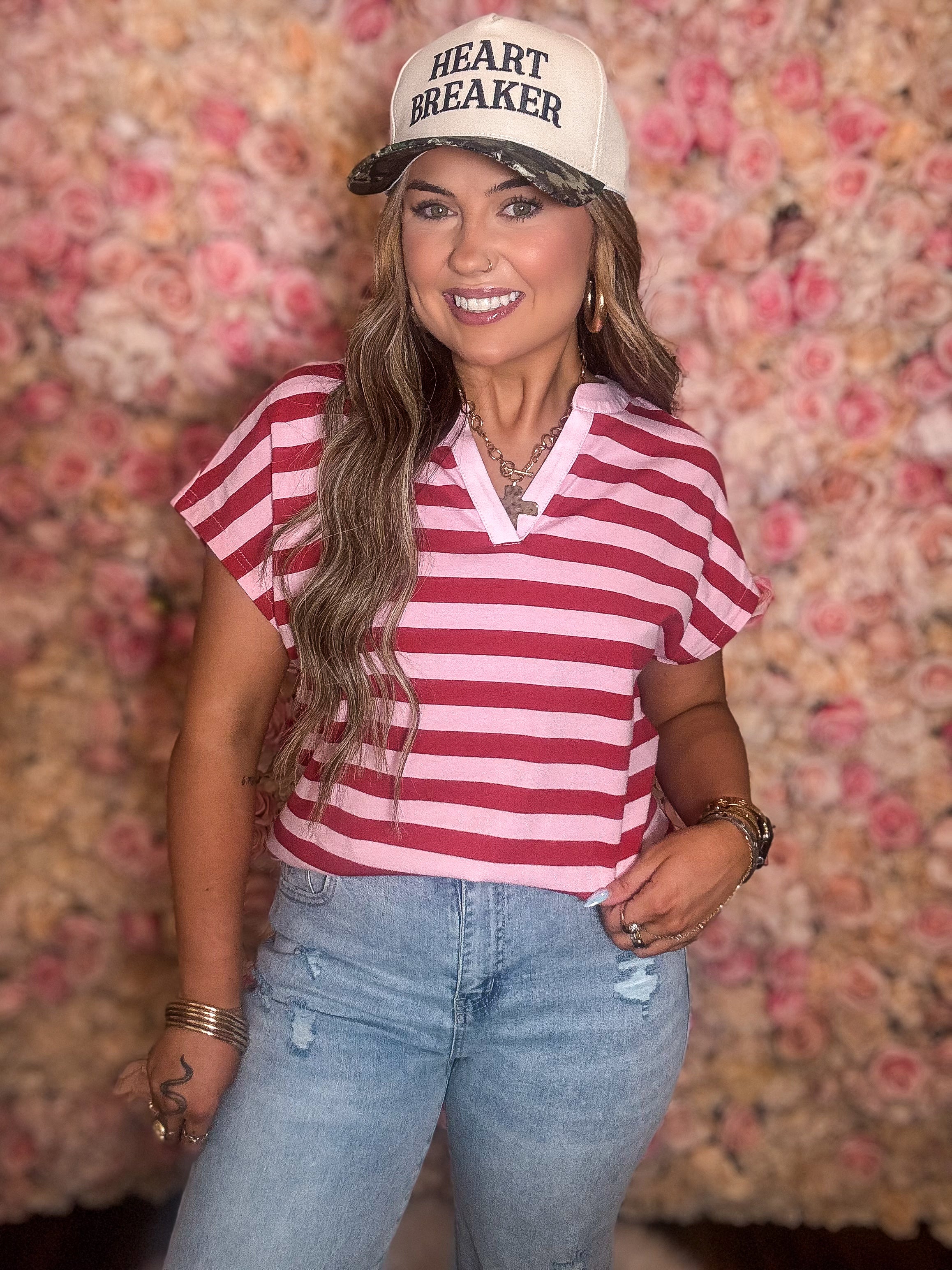 Cherry Blossom Stripe Tee