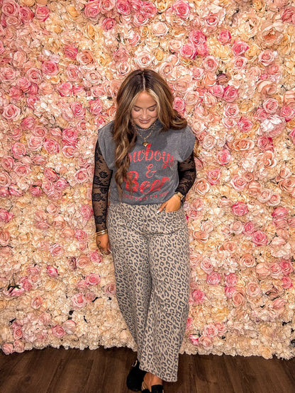 Cowboy & Beer Mineral Wash Muscle Tank