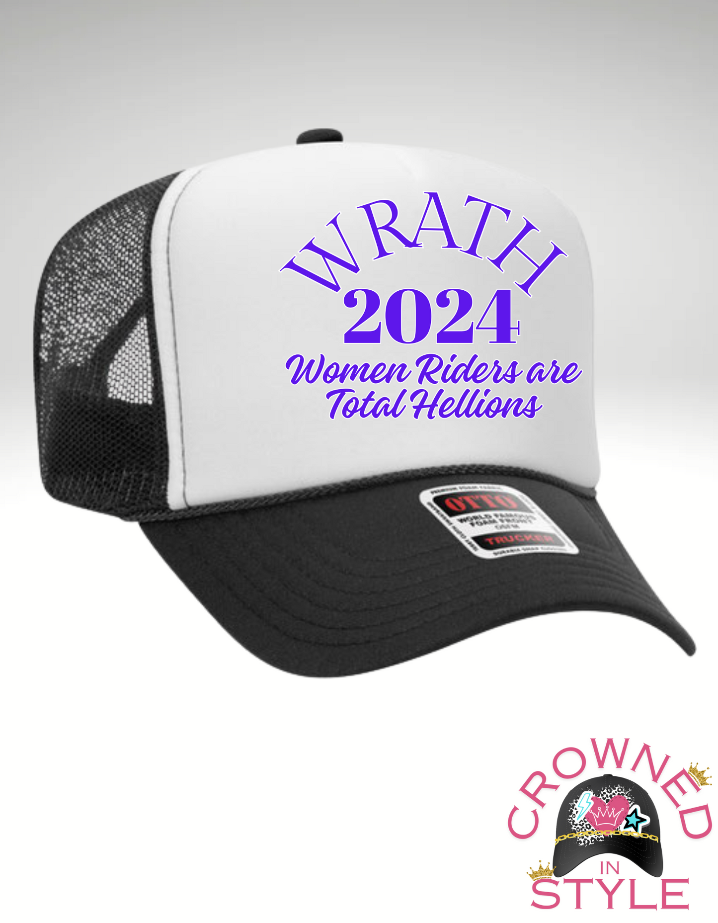 Official WRATH 2024 Rally Trucker Hat in Black/White