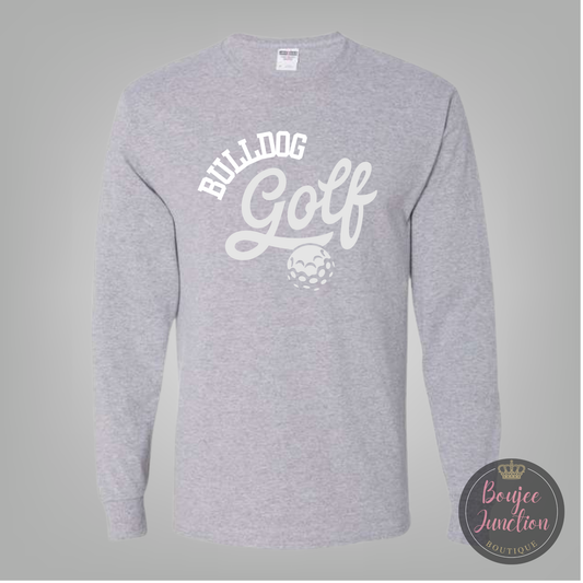 Retro Bulldog Golf Unisex Dri-Power® Long Sleeve & Short Sleeve Shirts