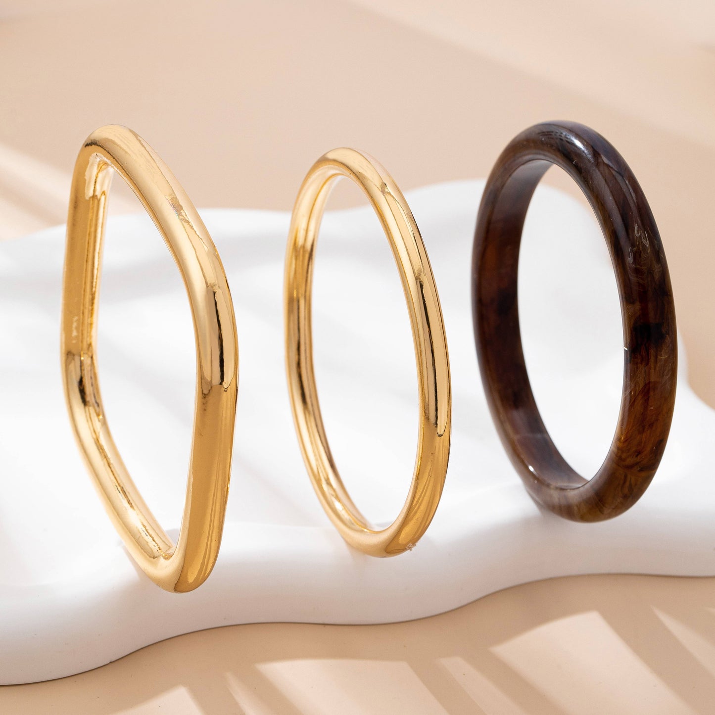 Tort & Gold Bangle Trio Bangle Set
