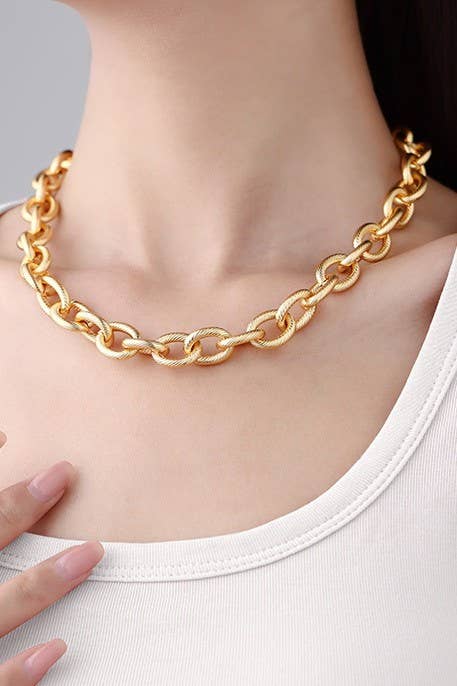 Stainless Steel Chunky Chain Necklace