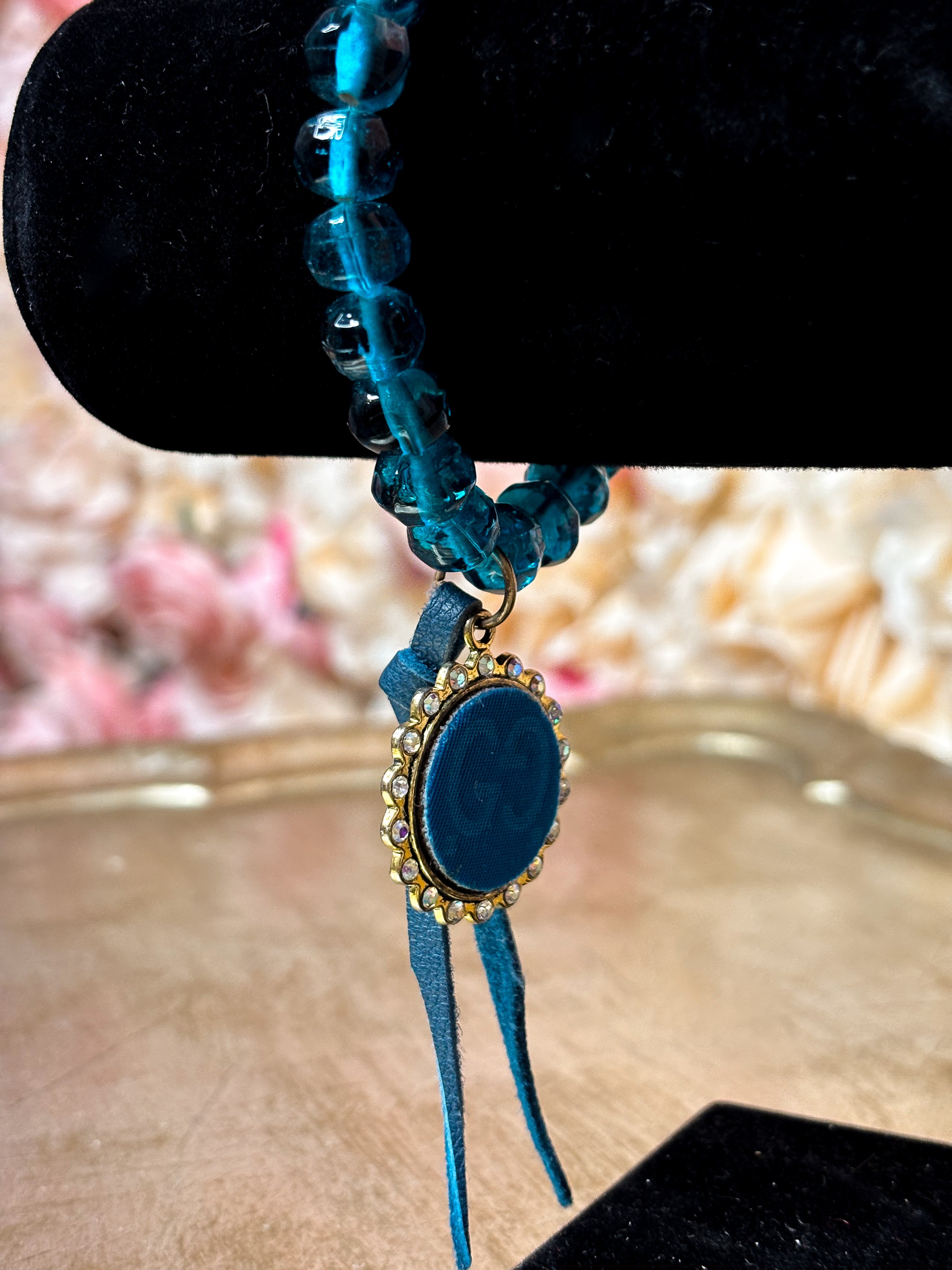 Teal Glow Charm Bracelet