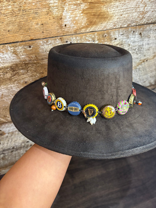 Handmade Brewery Bottle Cap Hat Band