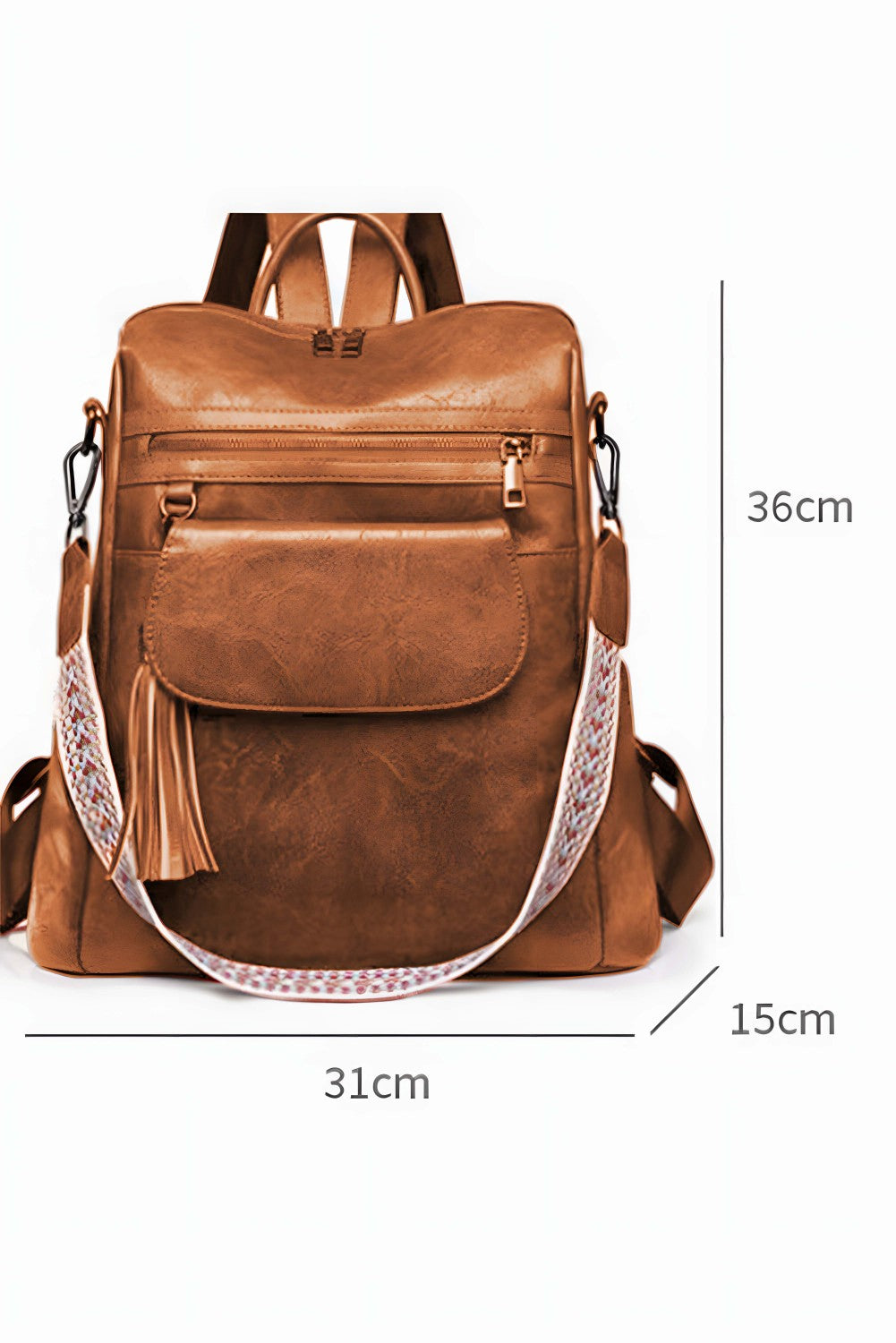 Brown Retro Leather Backpack