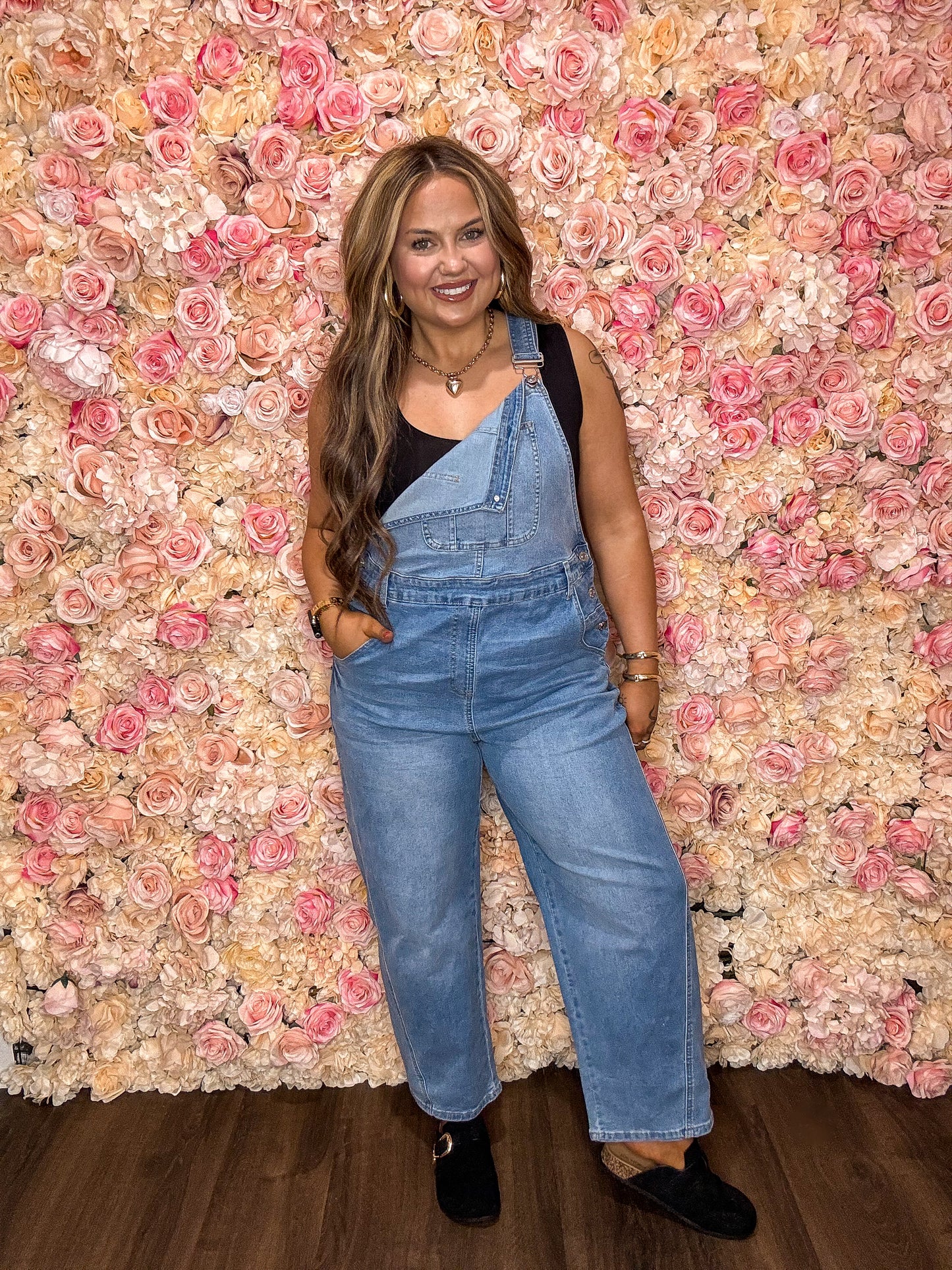 Dusk Blue Denim Barrel Overalls