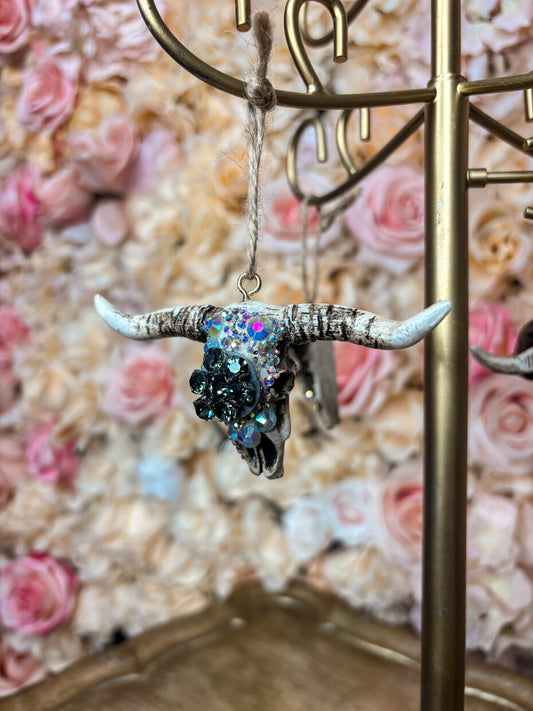 Midnight Frost Mini Cow Skull