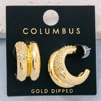 Double Row Hoop Earrings