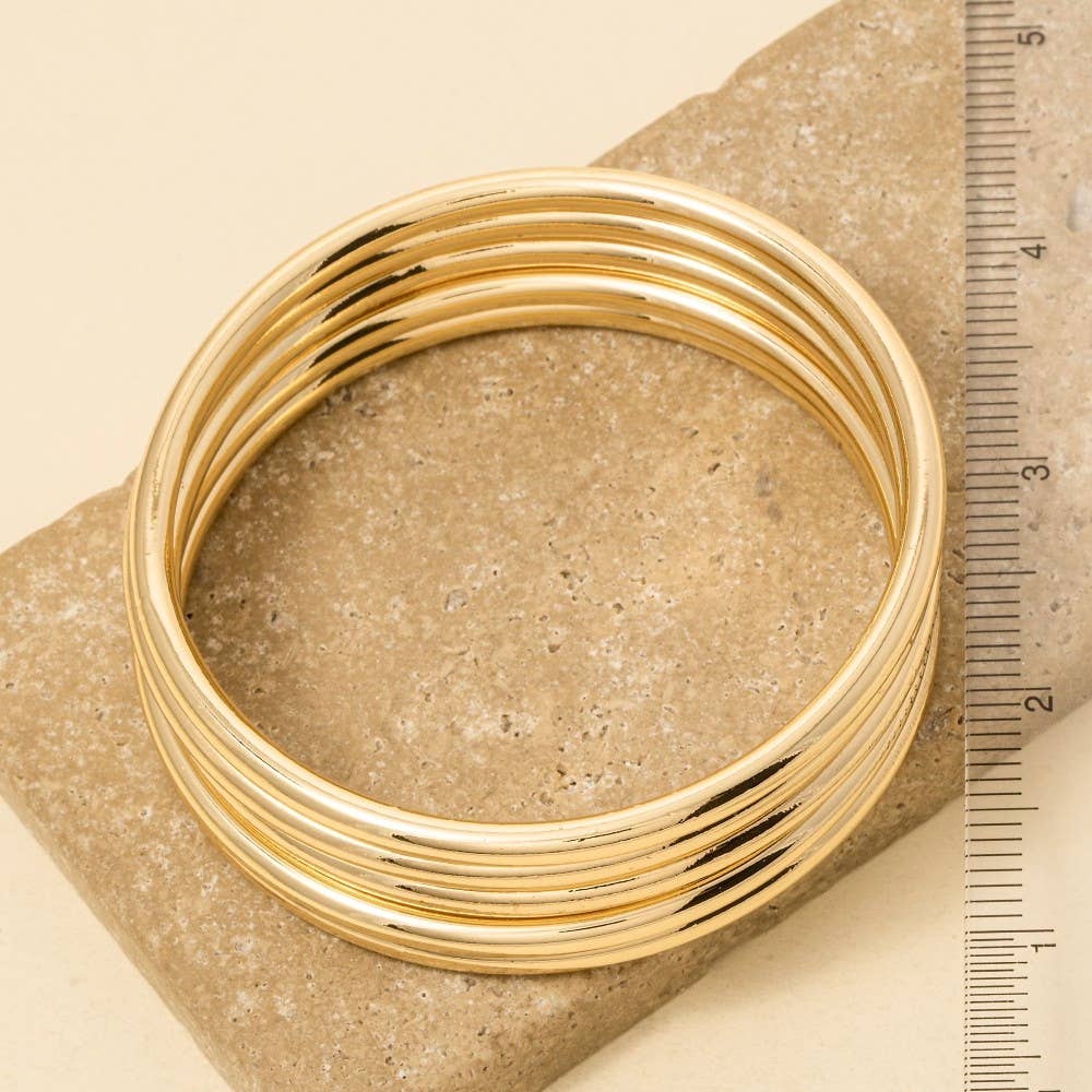 Metallic Bangle Bracelet Stack