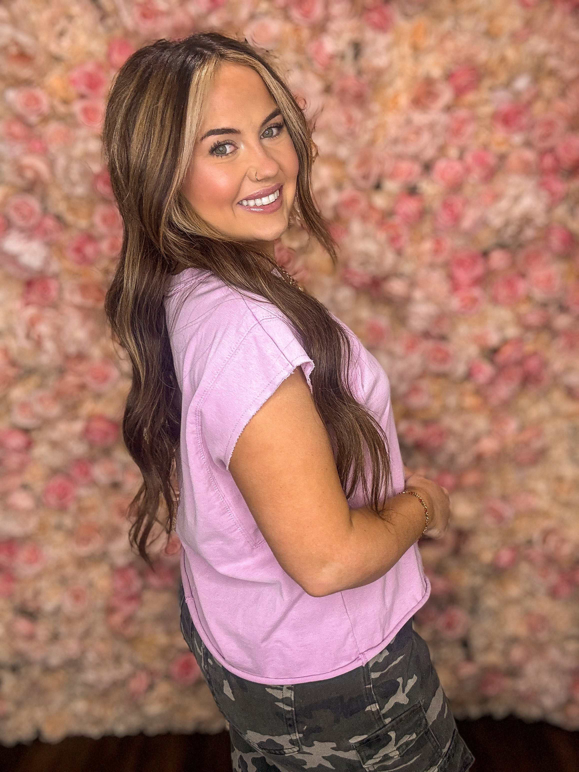 Bright Pink Mineral Wash Muscle Tank