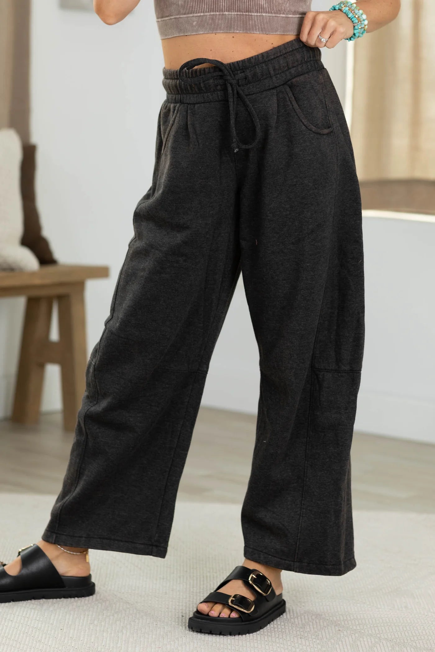 Acid Washed Barrel Sweatpants