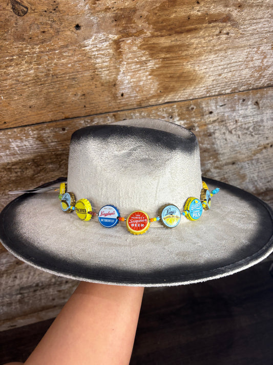 Handmade Summertime Bottle Cap Hat Band