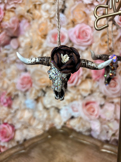 Espresso Pearl Prairie Mini Cow Skull