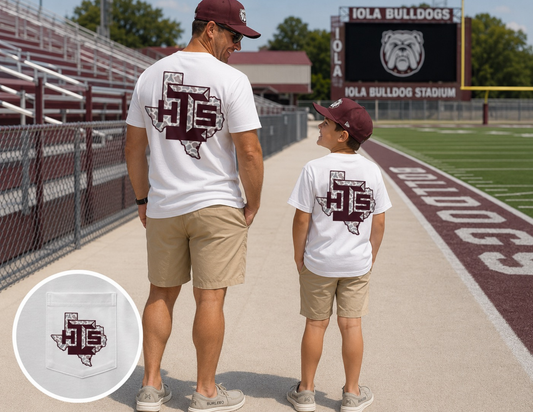 Camo School Spirit Pocket Tee