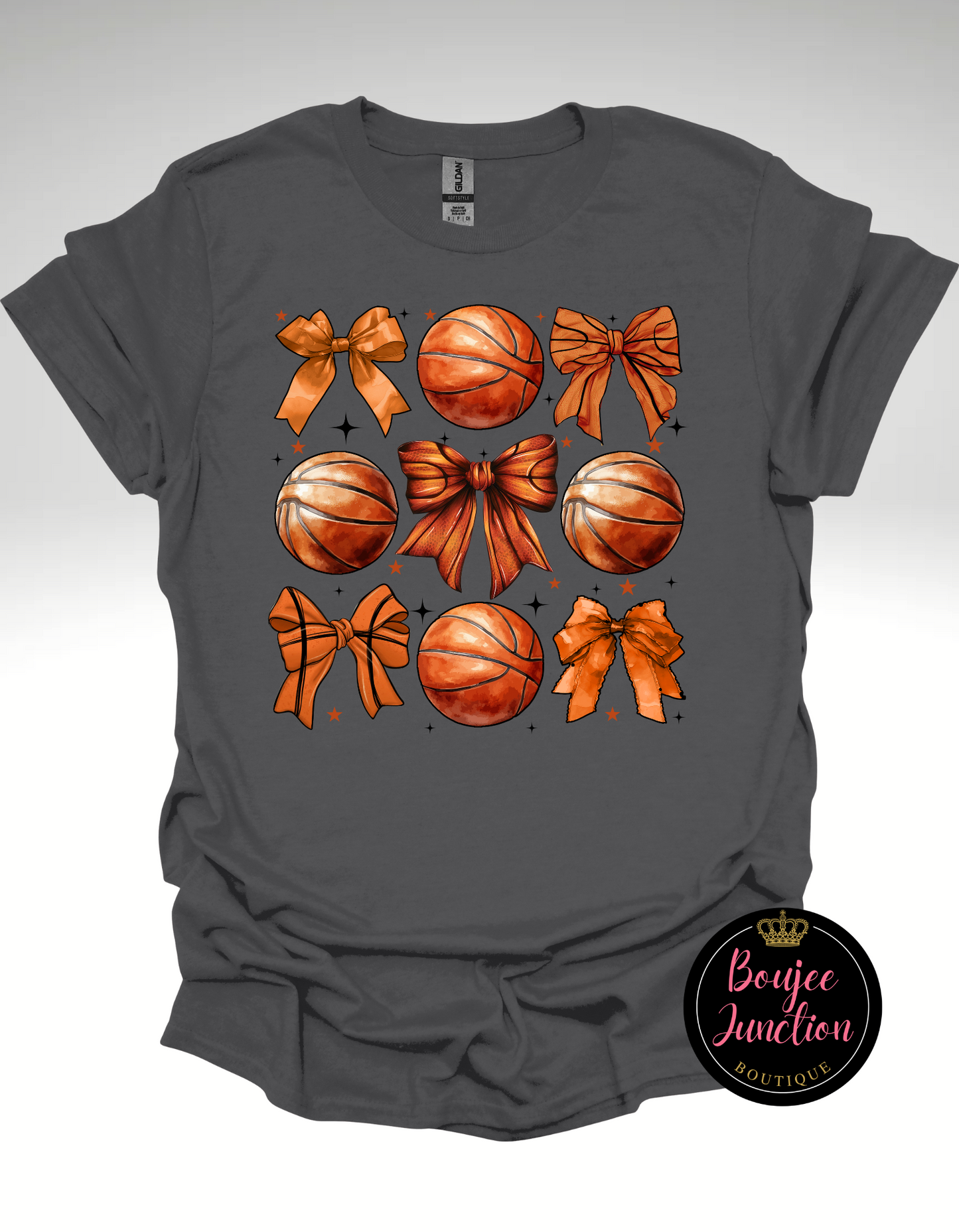 Basketball & Bows Transfer