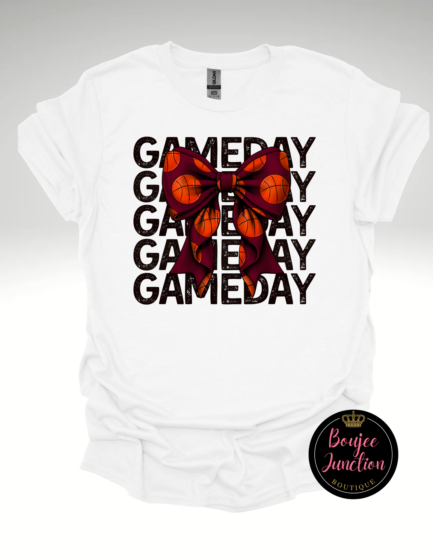 Basketball Game Day Bow Transfer