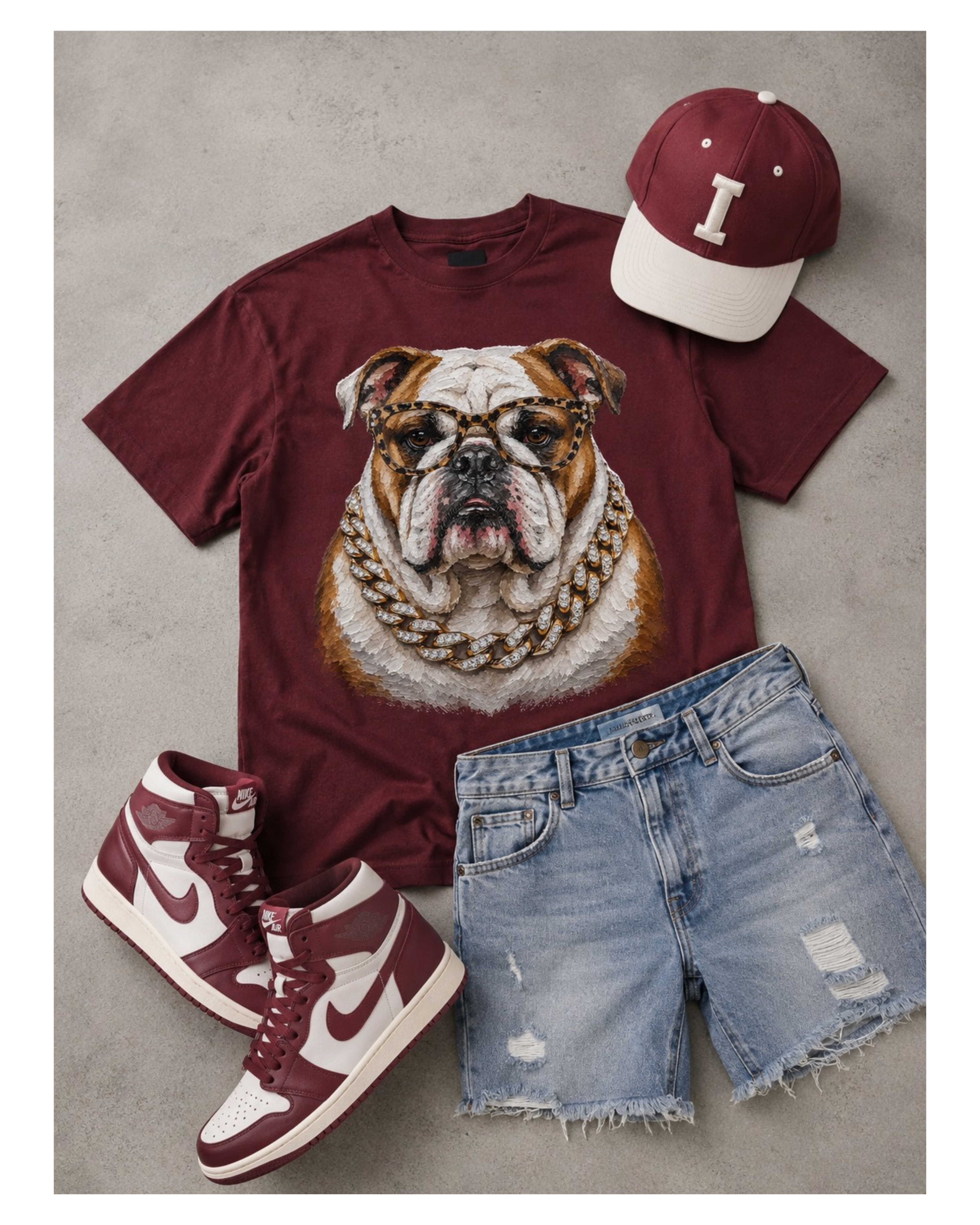 Glam Bulldog #2 Mascot Graphic Tee