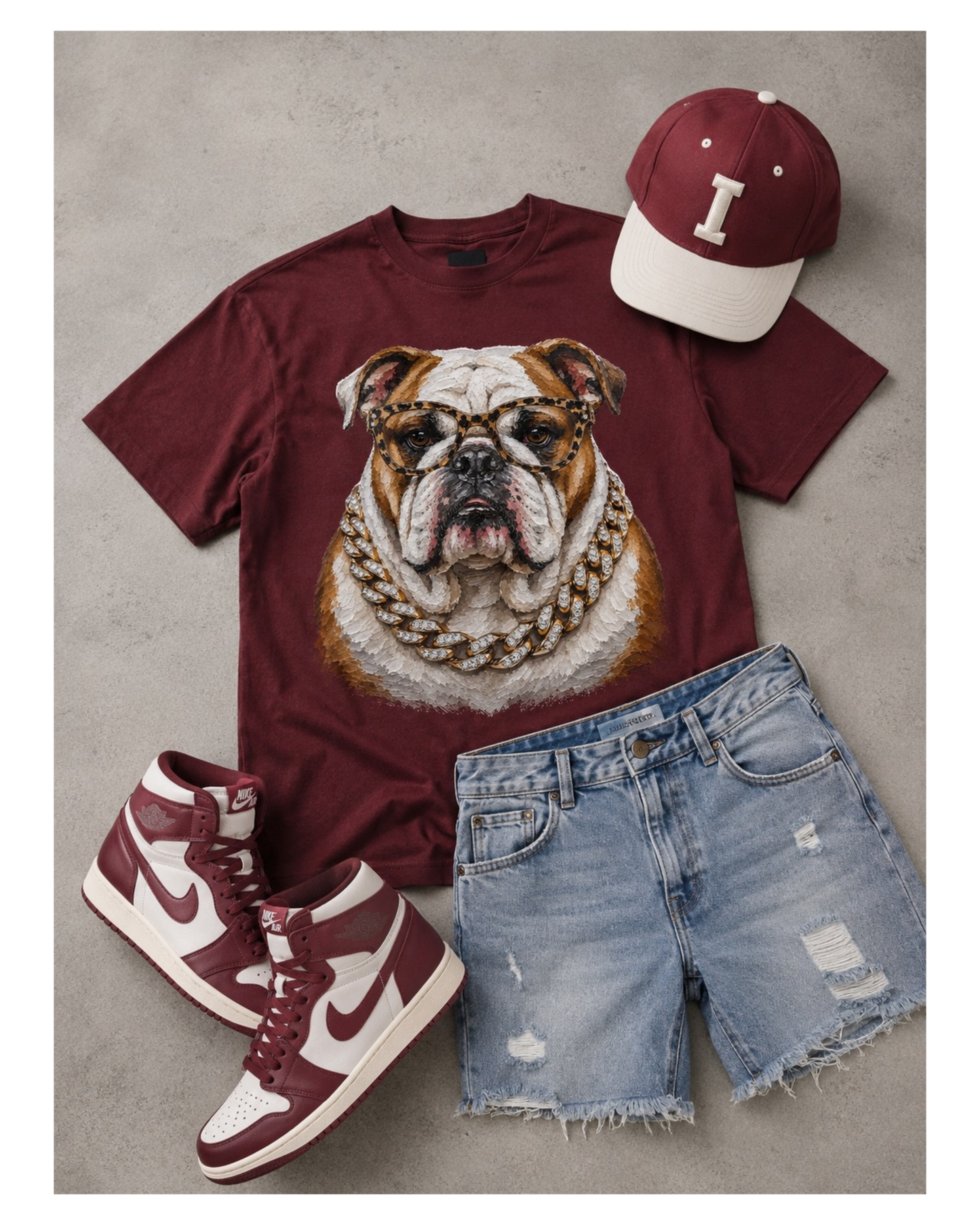 Glam Bulldog #2 Mascot Graphic Tee