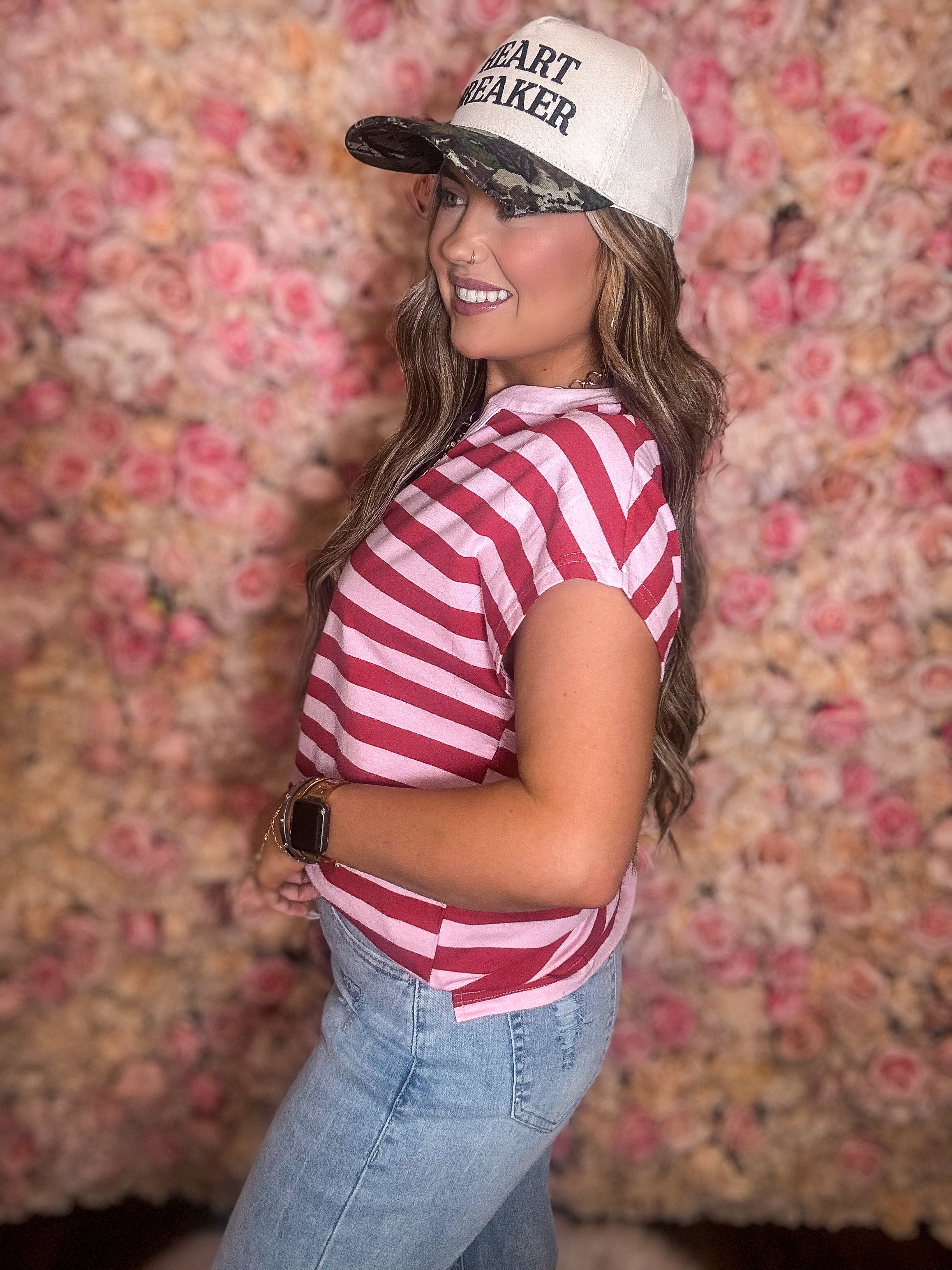 Cherry Blossom Stripe Tee