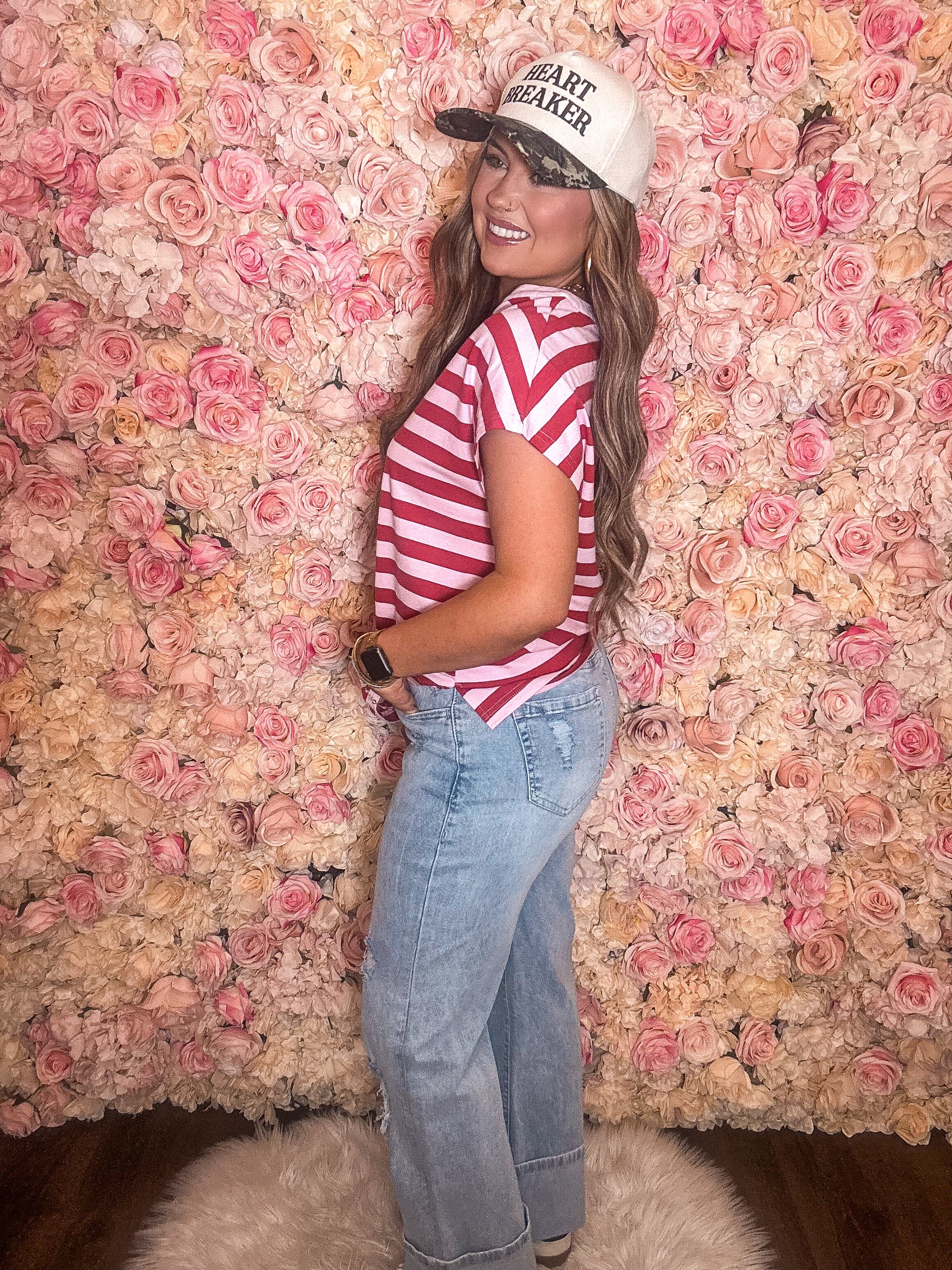 Cherry Blossom Stripe Tee