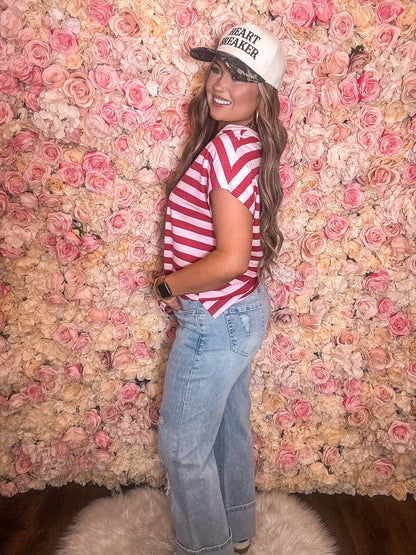 Cherry Blossom Stripe Tee