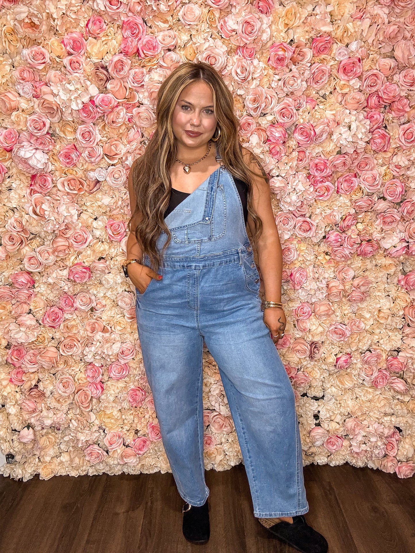 Dusk Blue Denim Barrel Overalls