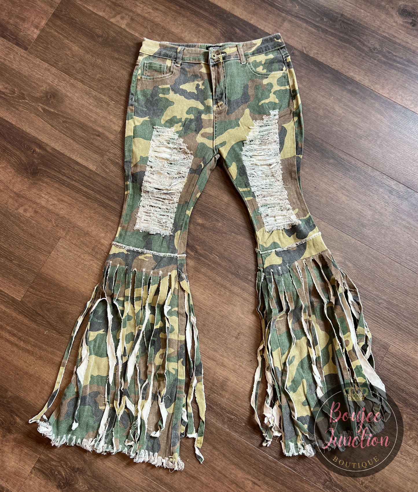 Camo Shaggy Bottom Pants