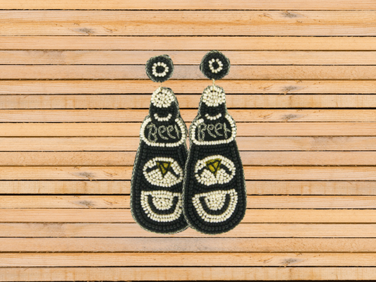 Black Beer Bottle Earrings